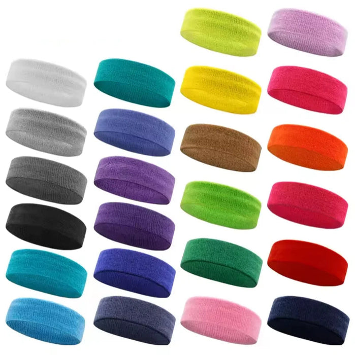 Stretchy Cotton Headband For Sports & Fitness Unisex Sweatband