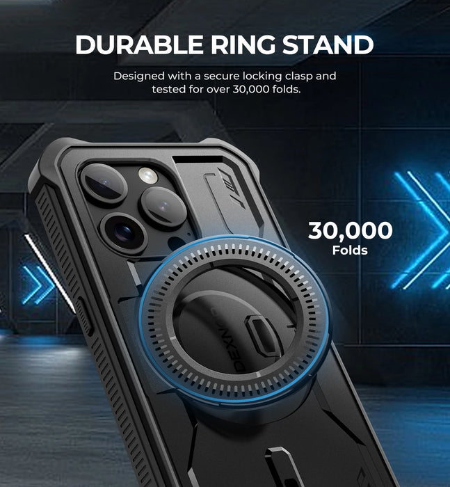 For Iphone 15 Pro Compatible With Magsafe Full-Body Shockproof Shell Case Holder With Built-In Screen Protector