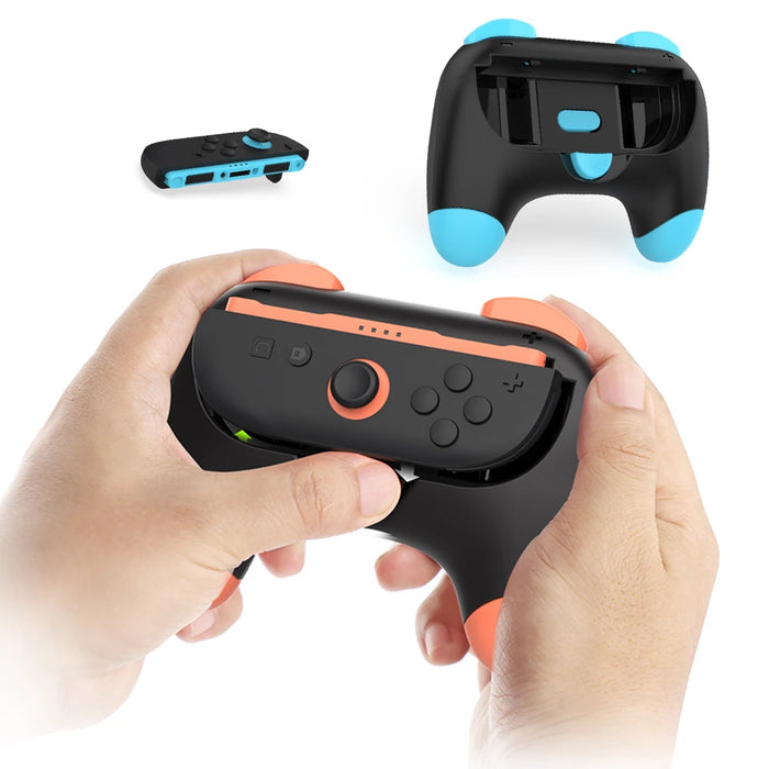 2Pcs For Switch 2 Hand Grips Joy-Cons Controller Gamepad Handle Hand Grip Controllers Joy-Con Bracket Stand Holder For Switch 2