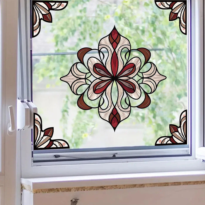 Geometric Pattern Pvc Window Stickers For Kitchen Decor