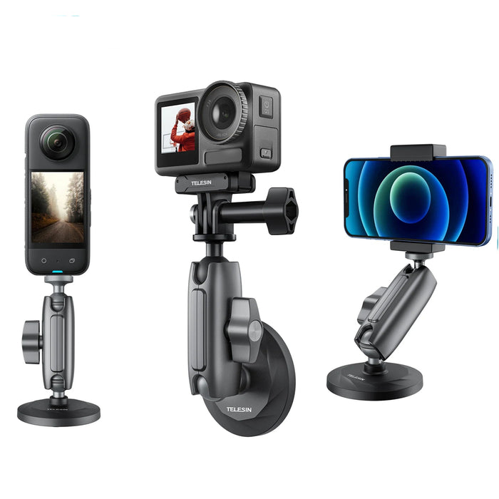 360 Degree Magnetic Action Camera Holder For Gopro Insta360 Dji Smart Phone