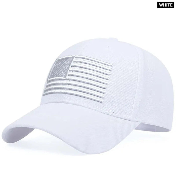 Embroidered American Flag Baseball Cap / Hat For Outdoor Wear