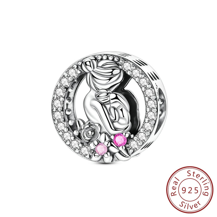 925 Sterling Silver Mother & Son Love Charms Fits Bracelet Diy Gift For Mom