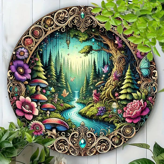 Chic Round Metal Wall Art Ideal For Home Office Bar & Kitchen Perfect Gift For Dorms