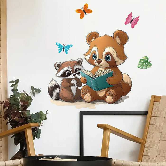 Cartoon Raccoon Wall Decals For Kids Room