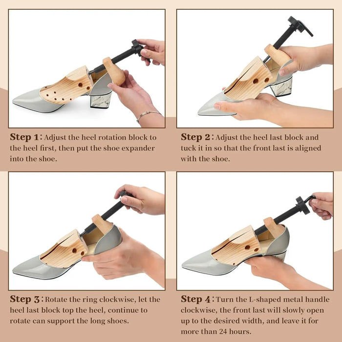 Unisex 1 Piece Wooden Universal Adjustable Length Width High Low Top Shoes Stretcher Expander Extender Keeper Tree