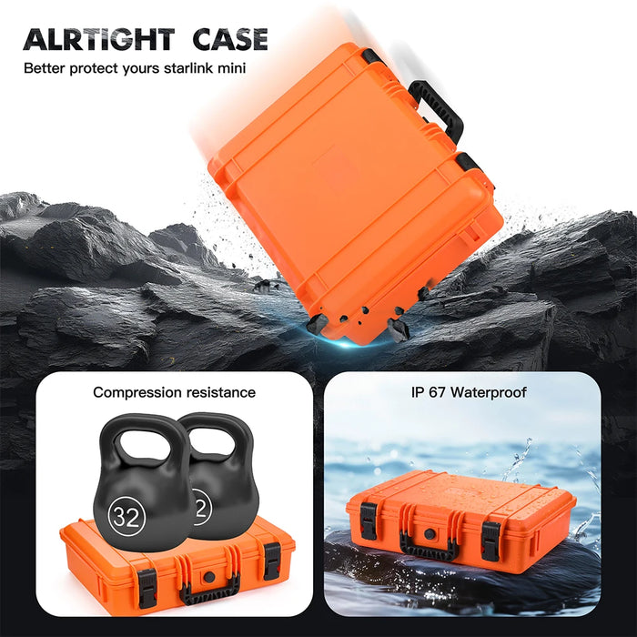 For Starlink Mini Kit Carrying Case Travel Case Waterproof Protective Case Organizer Storage Box For Starlink Mini Accessories