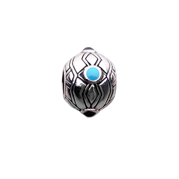 925 Sterling Silver Ethnic Bead Charm Luxury Accessory For Jewelry Making