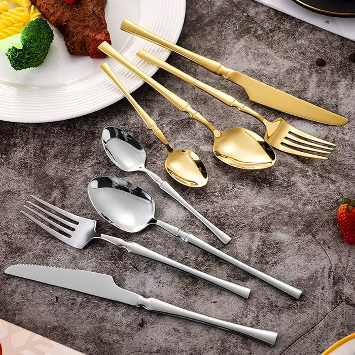 24 Piece Stainless Steel Cutlery Set For Christmas Dinner