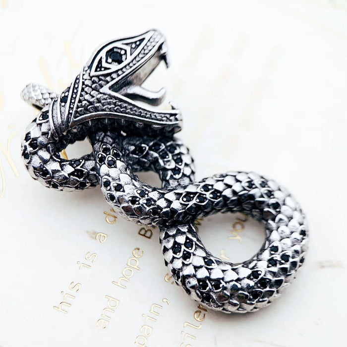 925 Sterling Silver Python Pendant Fashion Jewelry For Men & Women