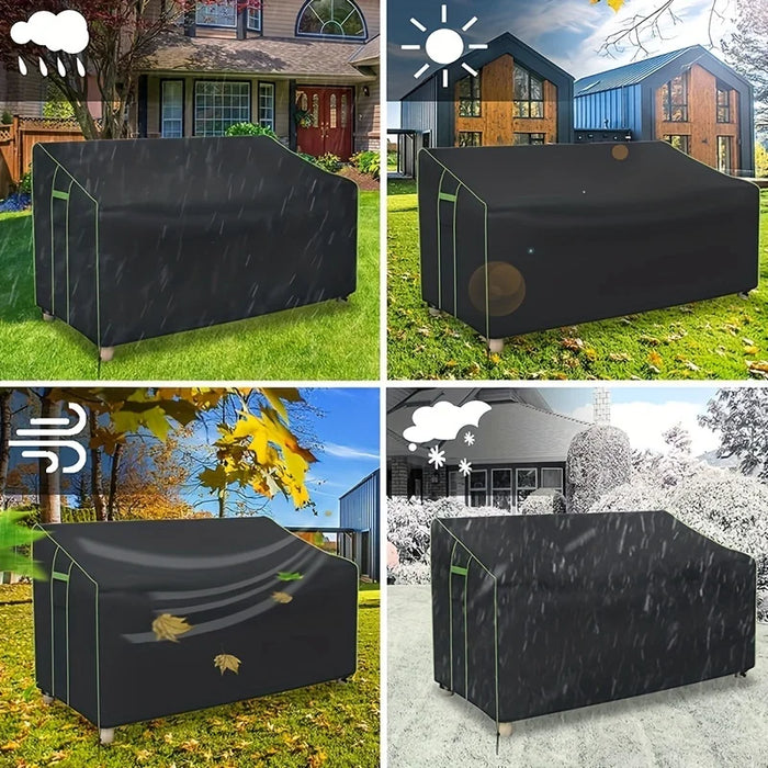 Waterproof Courtyard Sofa Cover Double Seat Heavy Duty 600D For Outdoor Use