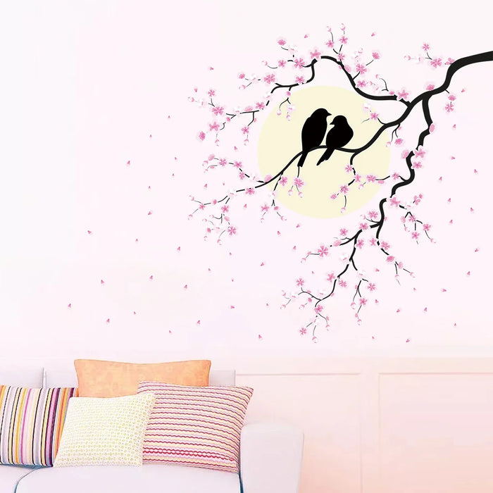 Waterproof Cherry Tree Wall Decals For Kids Room Decor