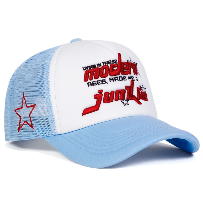 Modern Junkie Embroidered Baseball Cap Adjustable Sun Hat