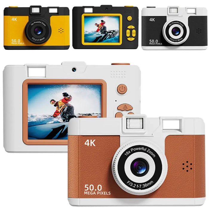 M16 Retro Mini Camera Dual Lens Hd Digital Camera Multi Function Compact Photography Camera Photo Video Camera For Kid Adult