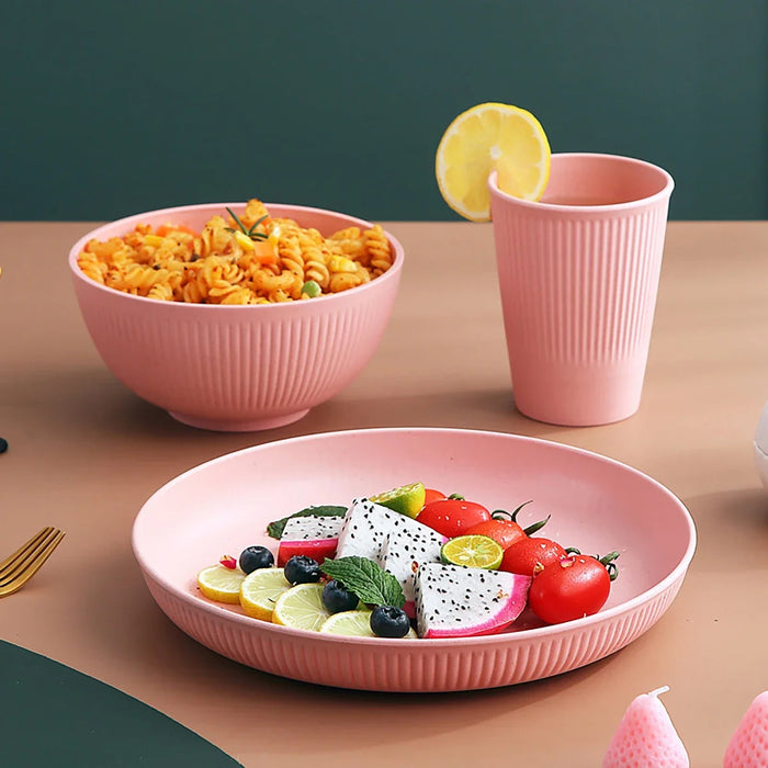 4 Piece Eco Friendly Tableware Set For Camping