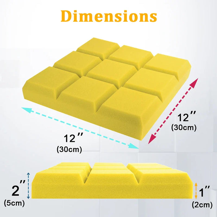 12 Pieces Acoustic Seal For Apartment Doors Soundproofing Foam Panels For Music Studios And Home Insulation