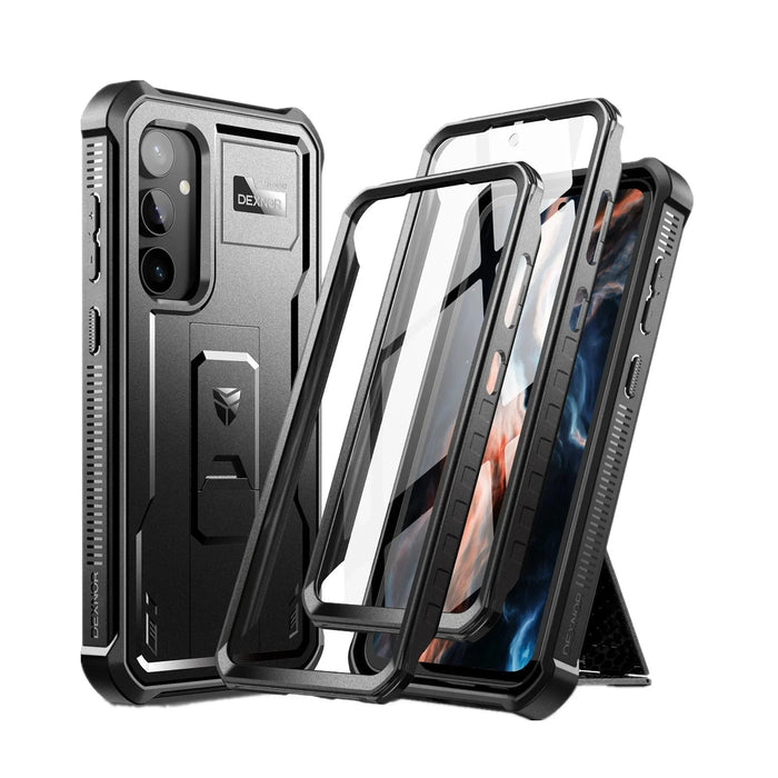 For Samsung Galaxy S23 Fe 360 Full Body Bumper Military Grade Armor Shockproof Shell Case Bracket With Built In Screen Protector