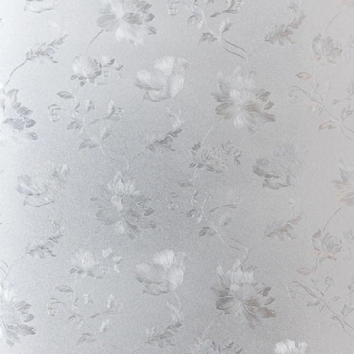 Frosted 3D Flower Window Film - Non-Adhesive Uv Protection For Home Bathroom Office