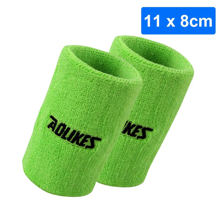 Pair of Moisture Wicking Sports Wristbands For Men & Women Tennis Basketball Running