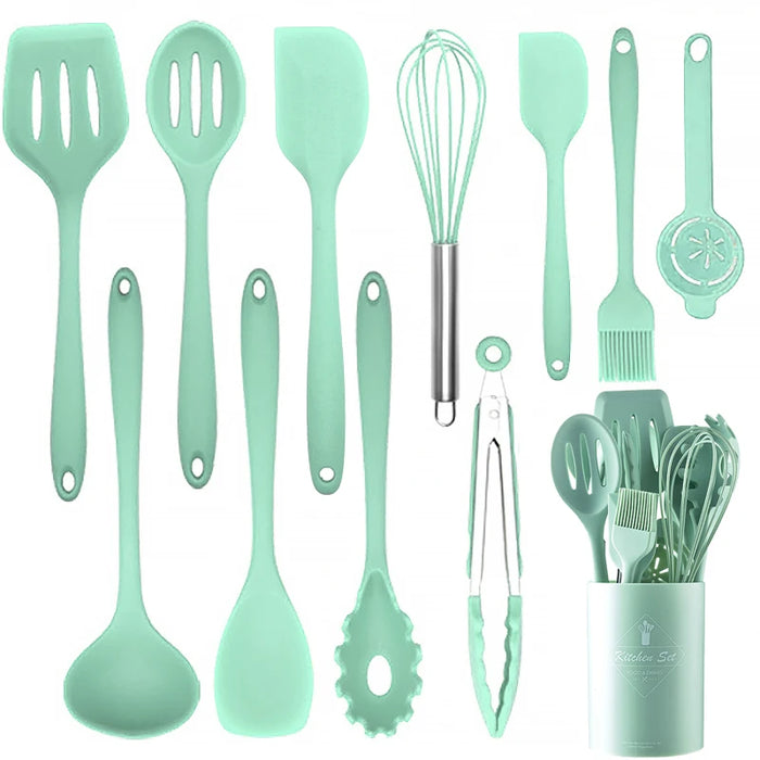 12 Piece Non Stick Silicone Kitchen Utensil Set
