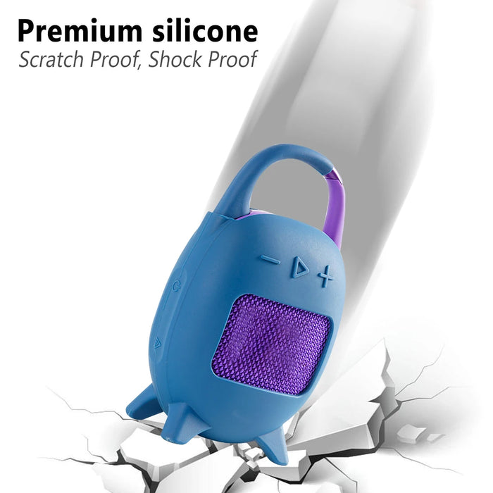 Silicone Cover For Jbl Clip 5 Portable Bt Speaker Protective Cover Carrying Case Bluetooth Speaker Can Stand Up Cover Pouch