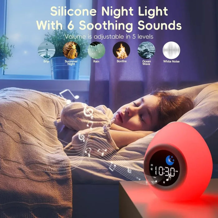 Kids' Sleep Training Clock With White Noise & Night Light