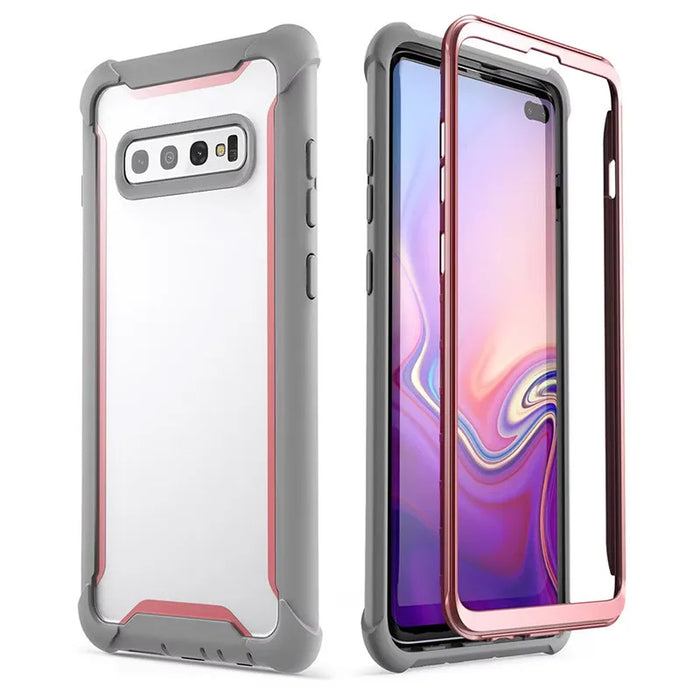 For Samsung Galaxy S10 Plus 6.4 Inch Ares Full-Body Rugged Clear Bumper Case Without Built-In Screen Protector