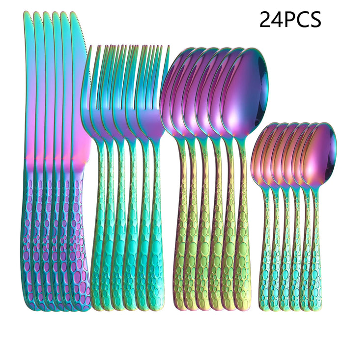 4 / 16 / 24 Piece Stainless Steel Cutlery Set For Family Restaurant Or Home Use