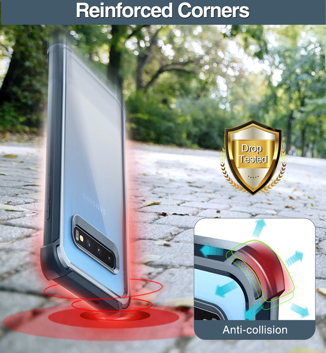 For Samsung Galaxy S10 6.1 Inch Heavy Duty Protection Hard Back Defender Protector Protective Shockproof Bumper Case