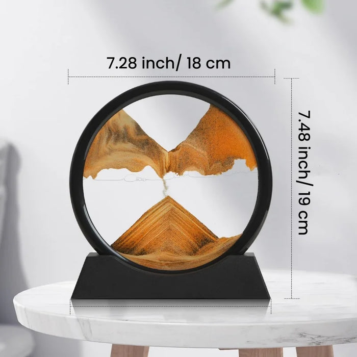 Round 3D Hourglass Sand Art For Home Or Office Decor