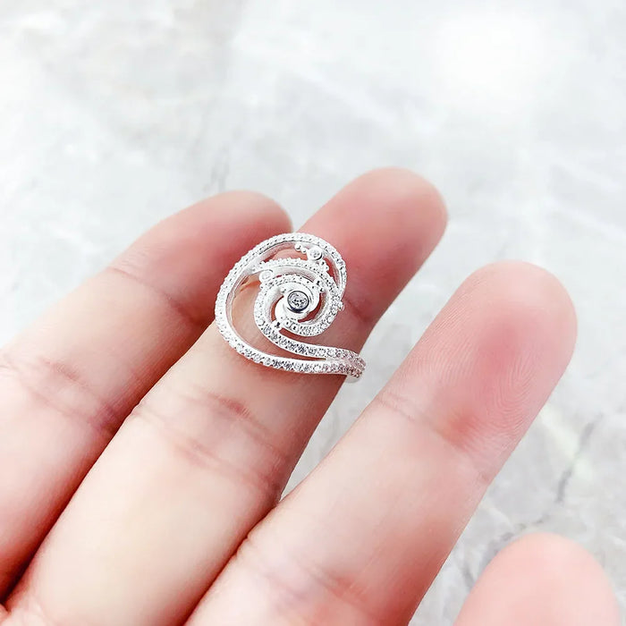 925 Sterling Silver Pure Ring Romantic Gift For Women