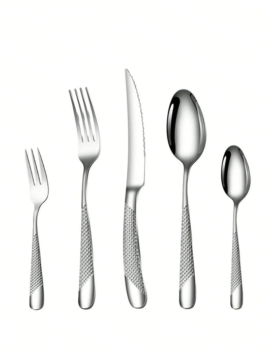 6/ 24 / 30 Piece High End Stainless Steel Star Diamond Cutlery Set