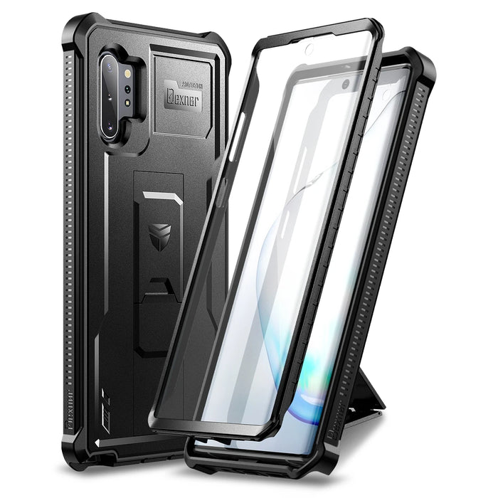 For Samsung Galaxy Note10 Plus Full Body Bumper Military Grade Armor Shockproof Holder Case With Built In Screen Protector