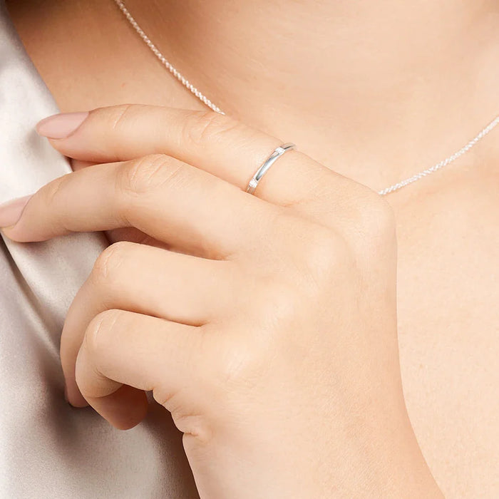 925 Sterling Silver Europe Style Ring With Stones Fine Jewelry For Women Christmas