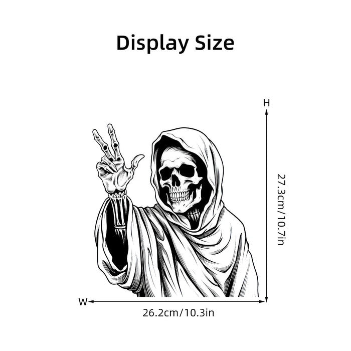 Black Skull Wall Decals For Halloween Decor