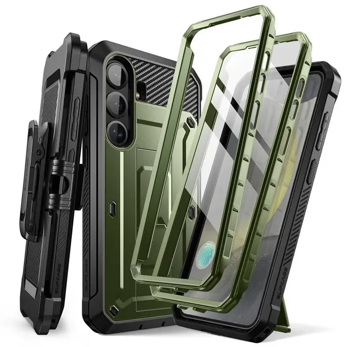 For Samsung Galaxy S25 Ub Pro Rugged Case With Built-In Screen Protector & Kickstand
