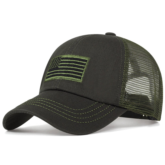 Usa Flag Embroidered Baseball Cap Adjustable Sun Hat For Outdoor Activities