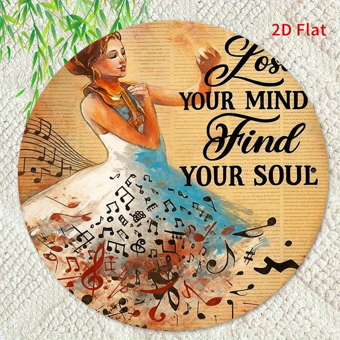 Retro Music-Themed 2D Flat Iron Sign For Bedroom Or Dining Room