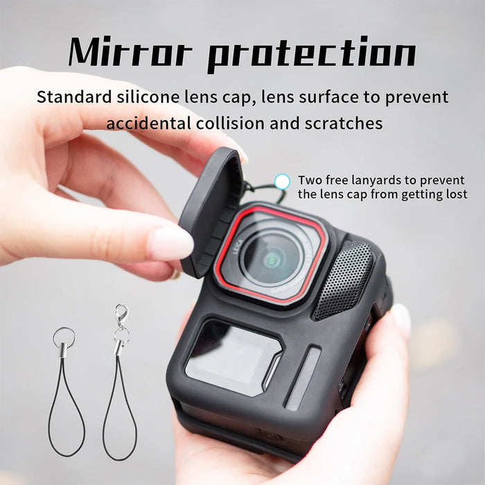 Silicone Case For Insta360 Ace Pro 2 Protective Case Cover Body Case Sleeve Lens Cap For Insta360 Ace Pro 2 Action Accessories