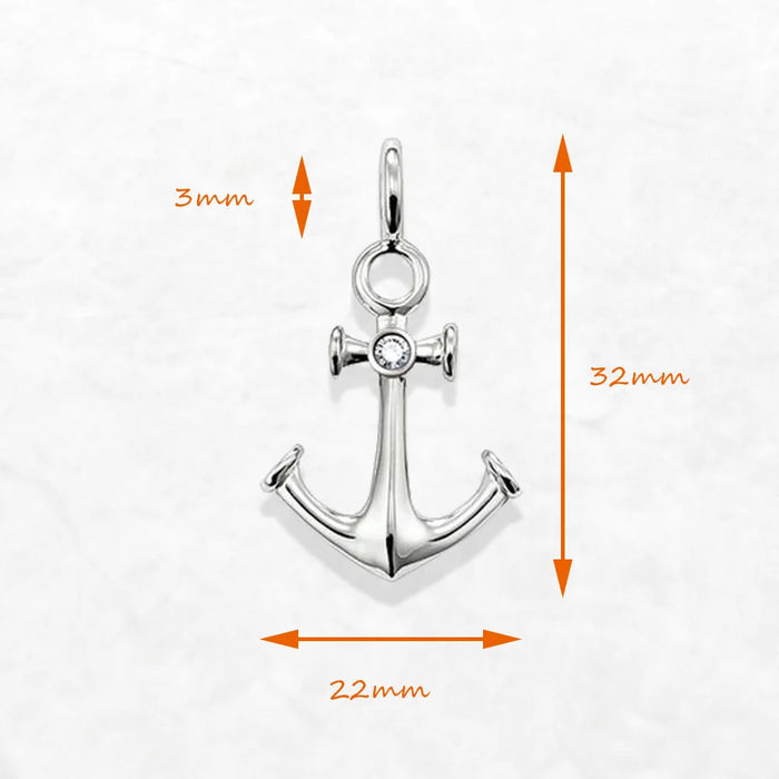 925 Sterling Silver Anchor Pendant Winter Fashion Jewelry For Men & Women