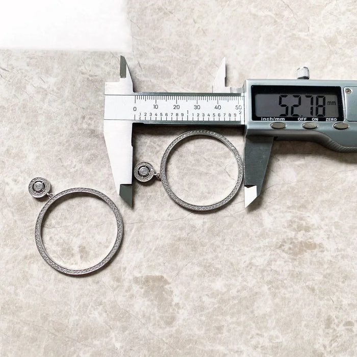 925 Sterling Silver Round Drop Earrings Europe Style Fine Jewelry For Women