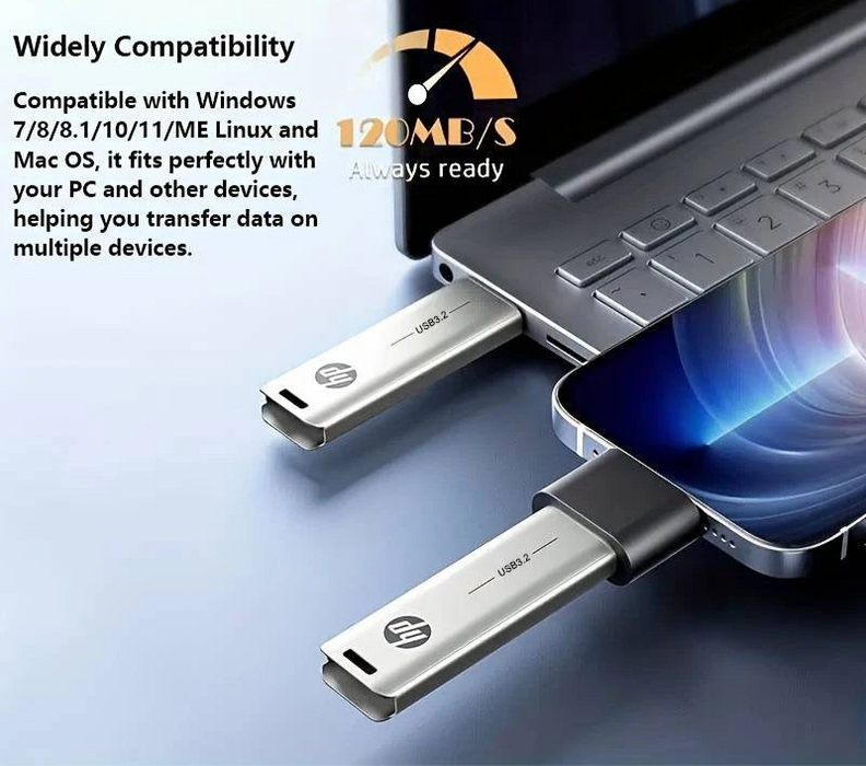 HP High Speed USB Flash Drive 32gb To 256gb Capacity Car Music