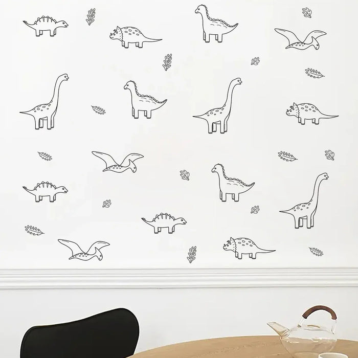 3 Piece Dinosaur Wall Sticker Set For Kids Room Decor