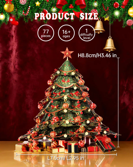 Christmas Tree Metal Magnet Puzzle Diy Gift For Home Decor