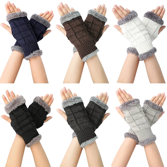 Knit Fingerless Gloves For Women