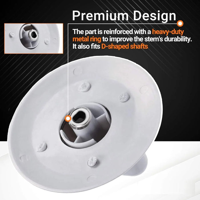 2 Pack We1M654 Dryer Timer Knob Compatible With Ge & Hotpoint Dryers Ap3995098 We01M0443 We1M443 1264290