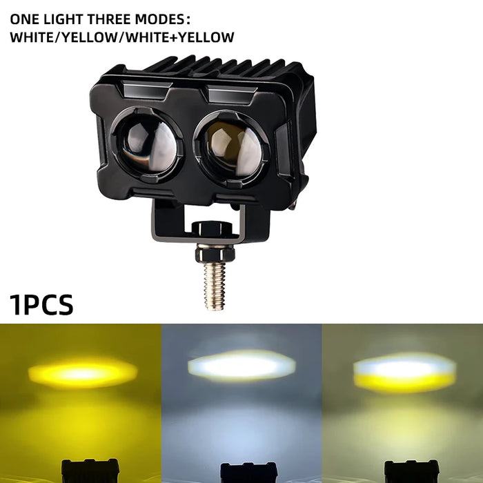 12V Dual Colour Led Motorcycle Fog Lamp