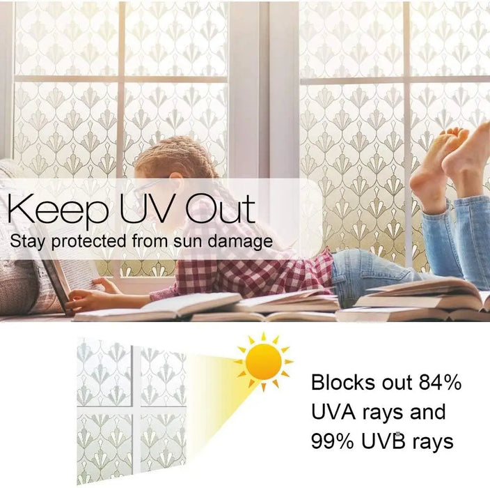 Decorative Window Film For Privacy - High-Quality Static Cling - Office Bedroom Kitchen