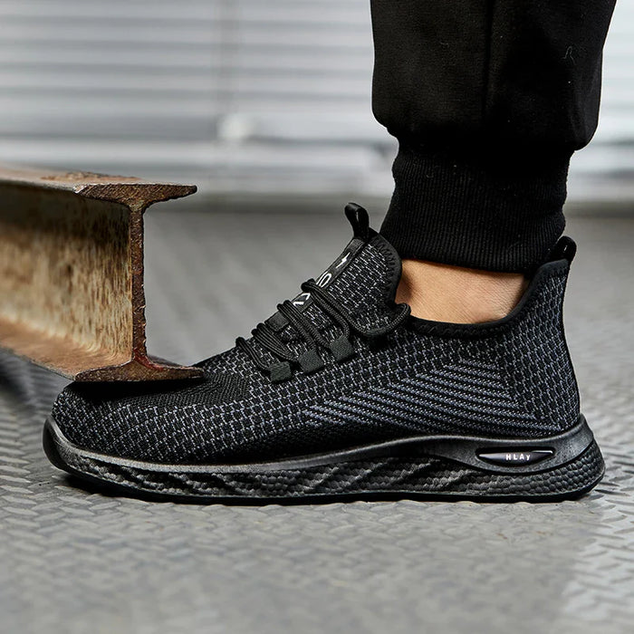 Mens Breathable Work Boots - Puncture & Smash Resistant Safety Protective Shoes