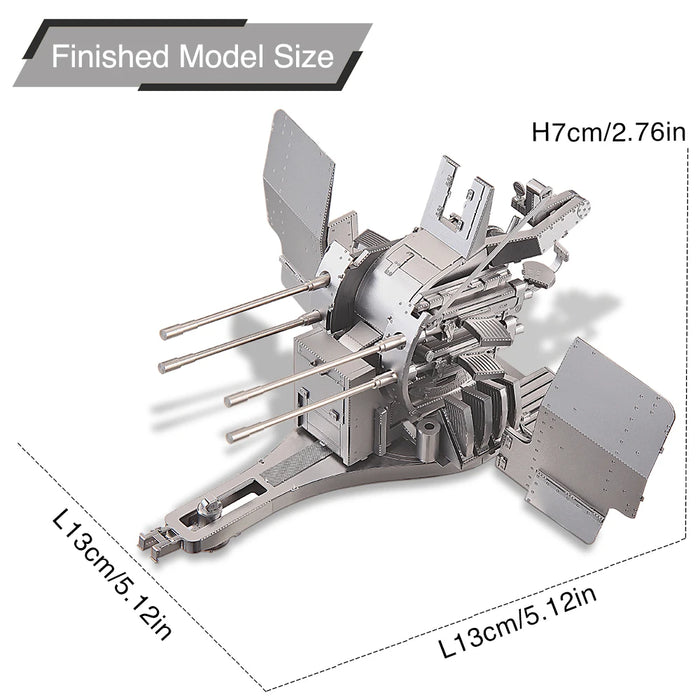 20Mm Flakvierling 38 Metal Puzzle Kit For Adults
